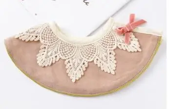 pink lace Детский слюнявчик, полотенце для слюней рис 360 круглый детский нагрудник хлопковый карман Материнские принадлежности для младенцев Детские нагрудники хлопок кружево кисточка бант отрыжка ткани - Цвет: pink lace