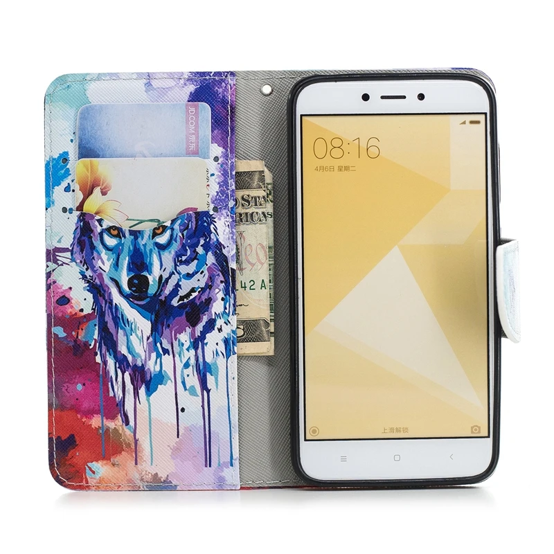 Флип-чехол-книжка для Coque Xiao mi Red mi 4X милый кот Fla mi ngo кожаный бумажник чехол для телефона для Xiaomi Redmi Note 4 4X mi 5X A1 чехол