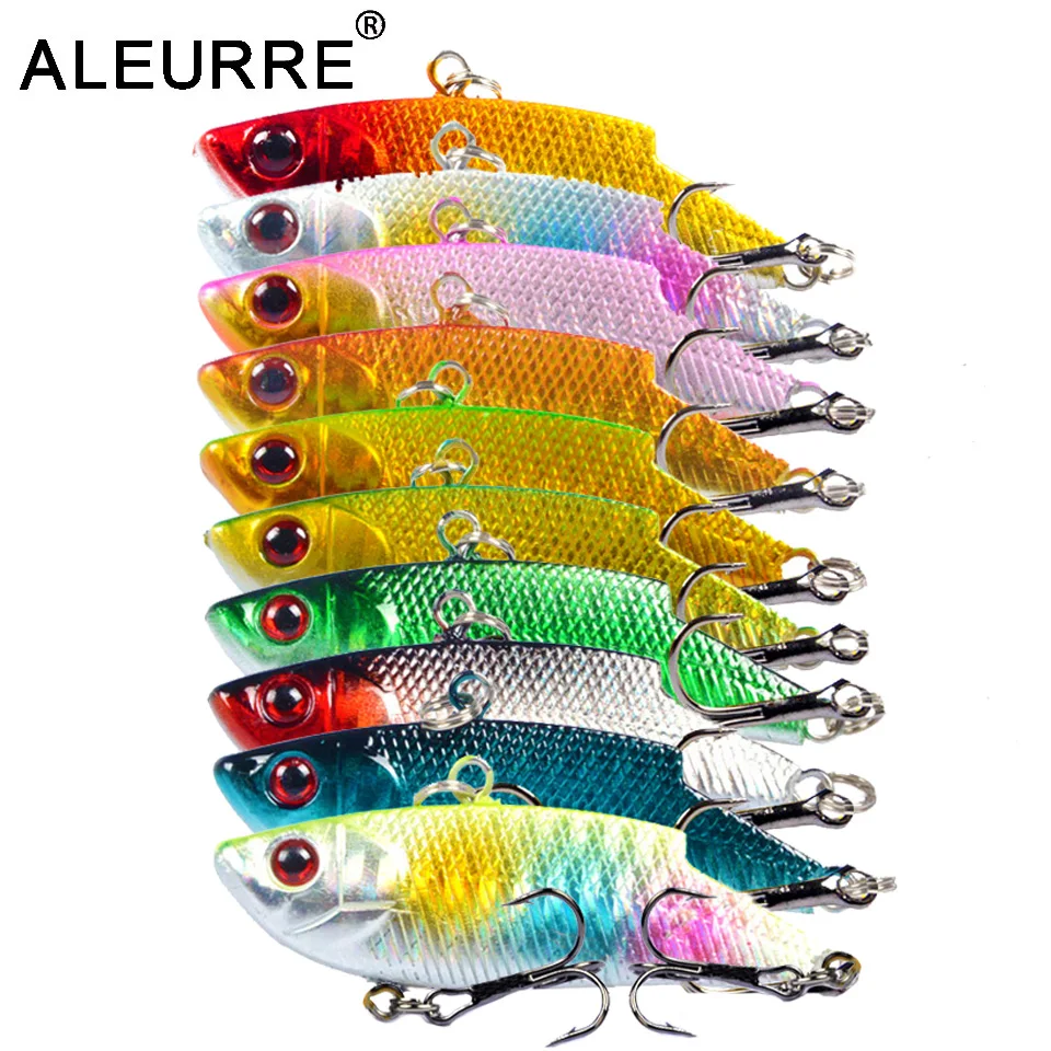 

5.5cm 9g VIB Lures Hard Plastic Fishing Lure Vivid 3D EYES Spoon Bait Isca Hard Bait Bass Minnow Crankbait VIBE Wobbler Spinner