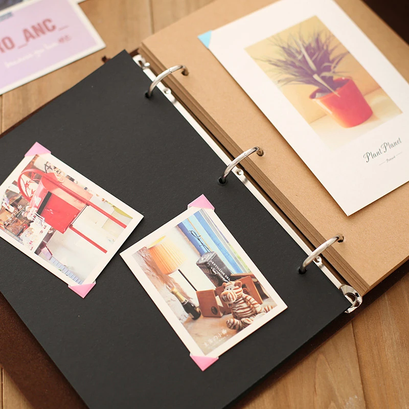 Винтажный кожаный фотоальбом сделай сам в стиле ретро 30 листов 8 дюймов детский