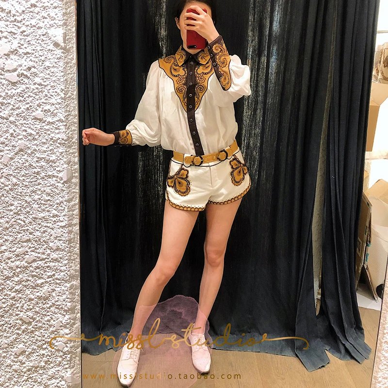 Tang Дизайнерские летние Подиумные каникулы комплекты из двух предметов для