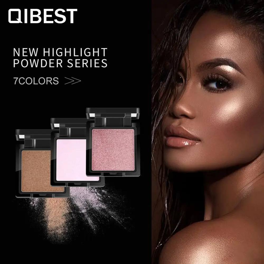 Палитра пудры хайлайтера одноцветного цвета с высоким блеском пудра хамелеон