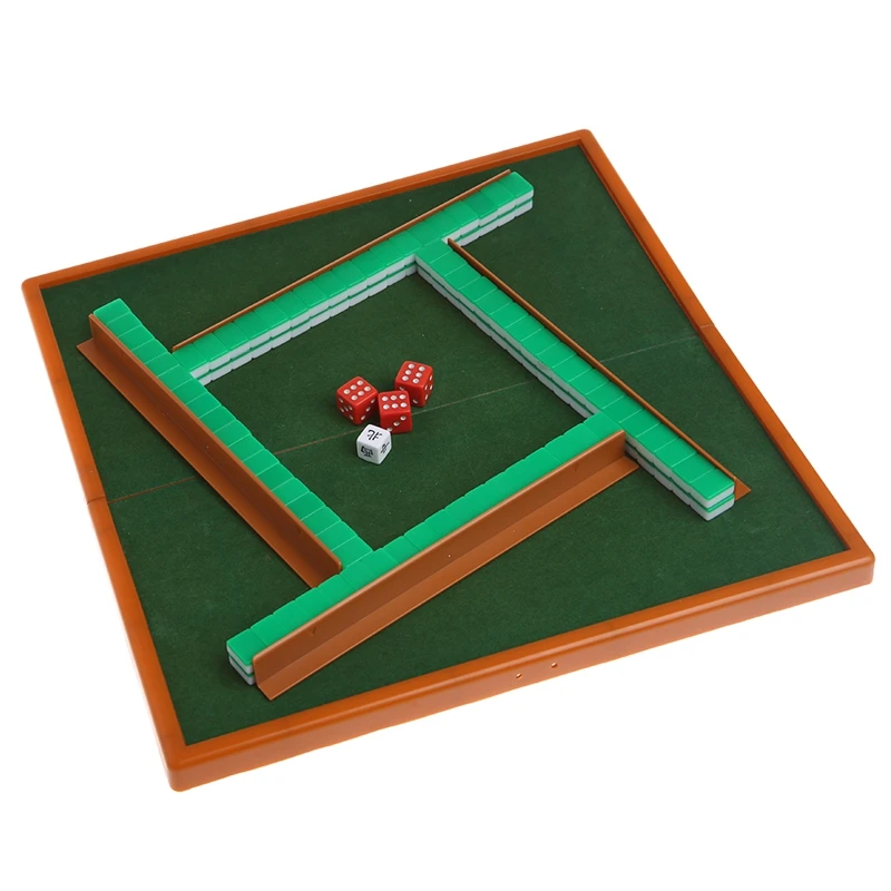 Портативный мини 144 Набор для игры в маджонг Mah jong настольная традиционная игра