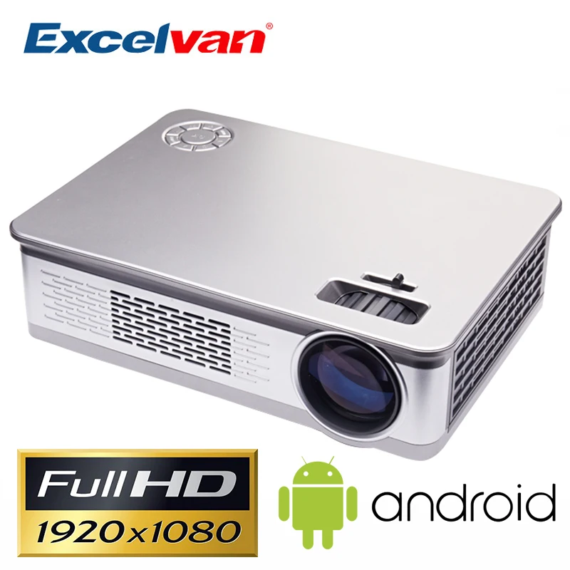 Excelvan 1920*1080P проектор (опционально Android WIFI Bluetooth) 3800 люмен LED домашний кинотеатр