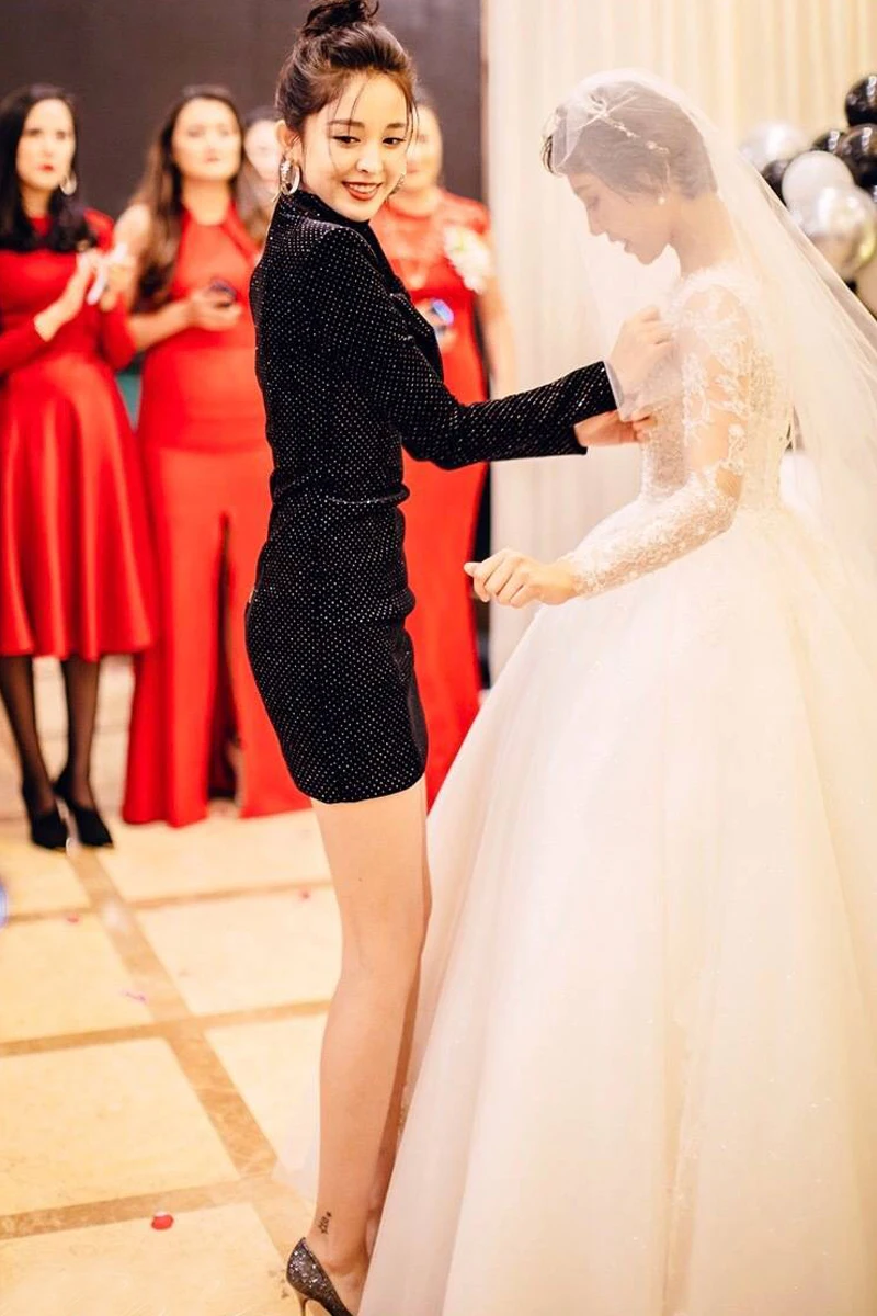 Новинка года Осень Зима с длинным рукавом Лук Высокая талия мини платье Vestido пикантная одежда водолазка X070