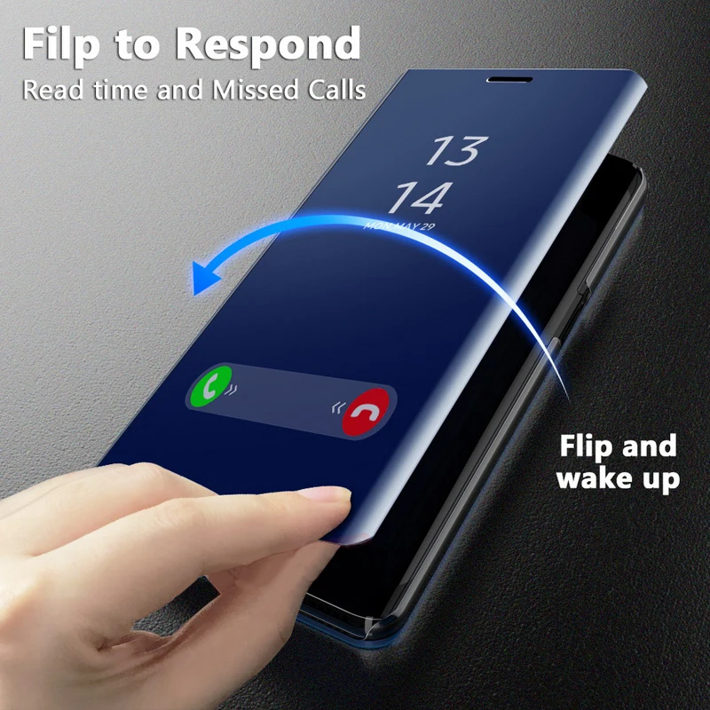 360 Smart Mirror Flip Case for Samsung Galaxy S6 S7 S8 Plus Edge Coque Cover For S9 Note 8 9 A5 A8 A7 |