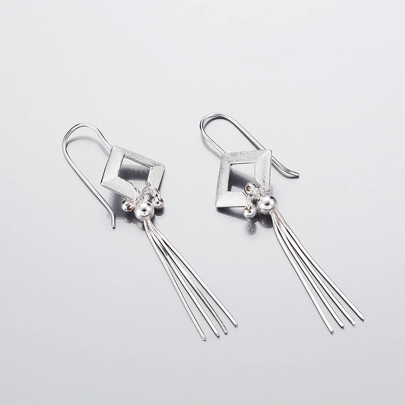 2018 Rushed Party Earings Offer Trendy Brinco Aretes Oorbellen Concho Jewelry 925 Sterling Square Shape Drop Earrings For Women | Украшения