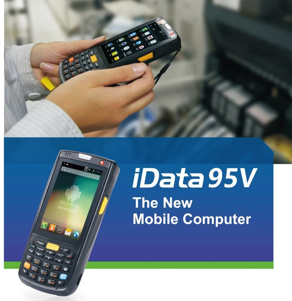 iData 95v WIFI Bluetooth GPS GPRS 1D лазерный сканер инфракрасный считыватель штрих кодов RFID Android