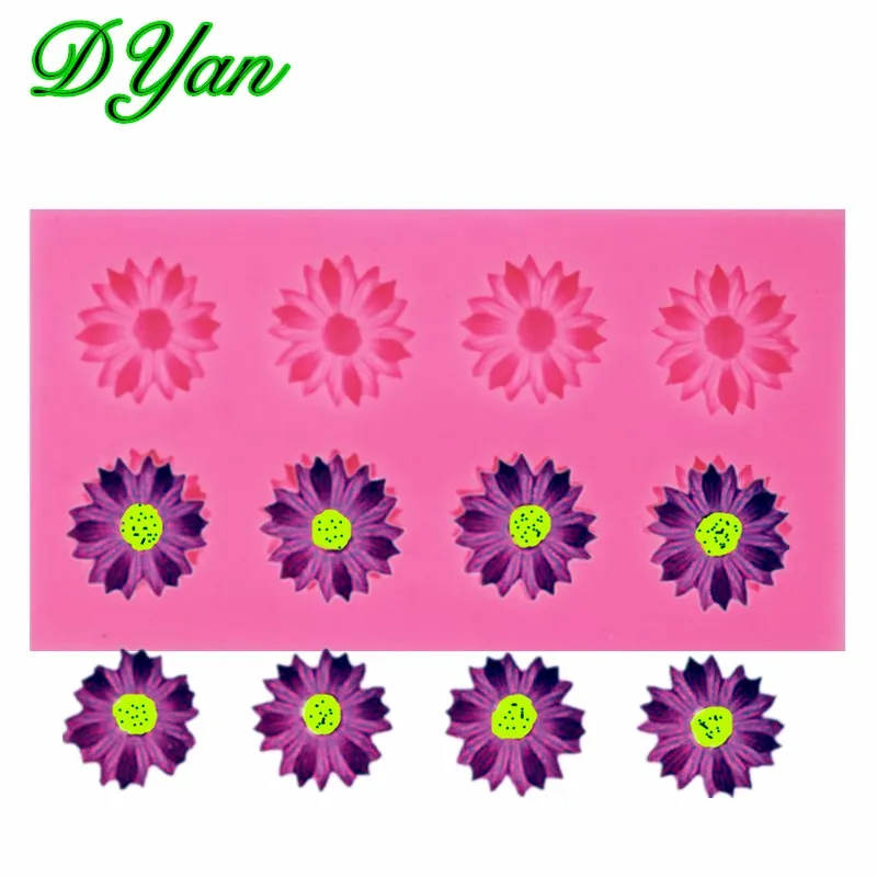 

8 Even Small Daisies Fondant Cake Mold Chocolate Mold DIY Cake Baking Decorating Tools A1717