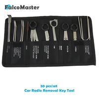 20 pieceskits professional automotive interior audio stereo car cd player radio removal keys tool set