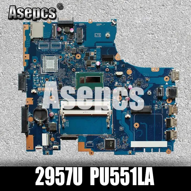 Asepcs PU551LA laptop motherboard For Asus PRO551L PU551L test original mainboard rev 2.0 2957U | Компьютеры и офис