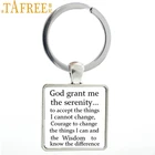 Брелок для ключей TAFREE God grant Me, женское винтажное искусство, смелость, квадратный брелок для ключей, мужской брелок, модель AA59