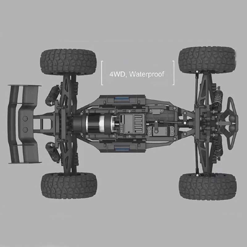 HBX 12891 1/12 4WD 2 4G водонепроницаемый гидравлический демпфер RC пустынный багги
