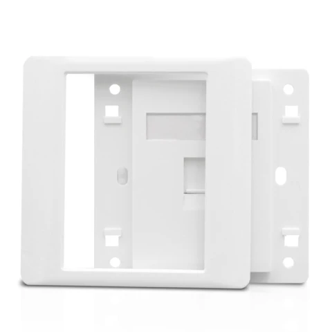 CAT6 RJ45 Сетевая настенная лицевая панель, однопортовая интернет-панель, экструдированный провод, разъем LAN, лицевая панель белого цвета для коммутатора Tenda Ethernet