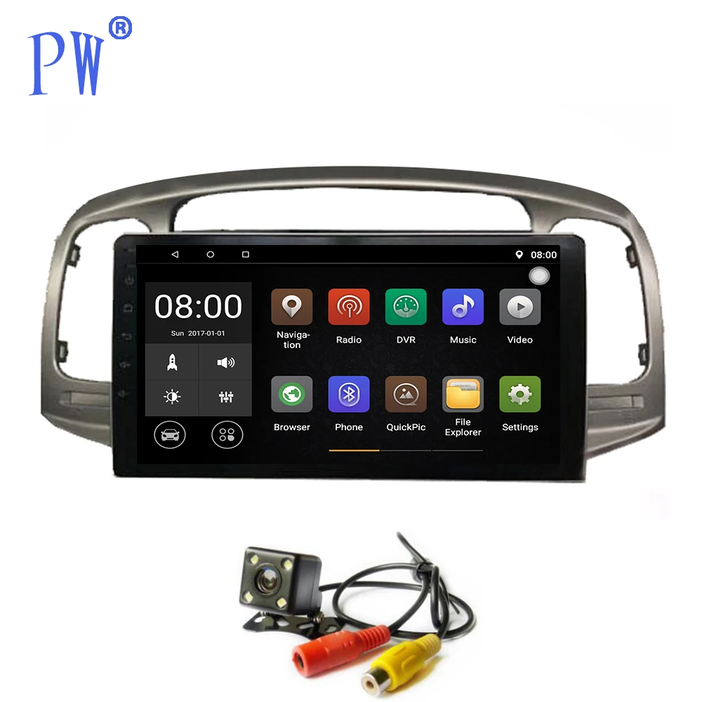 Android 8 1/9 0 автомобильный Радио Стерео GPS Navi для Hyundai Accent 2006 2011 Автомобильный