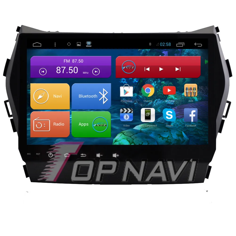 

Topnavi 9" Quad Core Android 6.0 Car GPS Navigation for Hyundai IX45 Autoradio Multimedia Audio Stereo,NO DVD