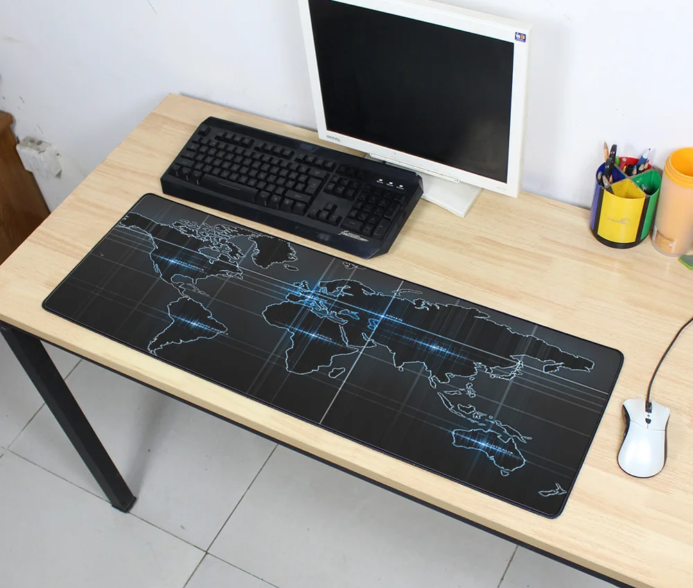 size900x300x2mm Самые дешевые игровые коврики для мыши карта мира 90x30 см DIY HD печать большой коврик для мыши геймер с краем Блокировка офисные настольные коврики - Цвет: size900x300x2mm