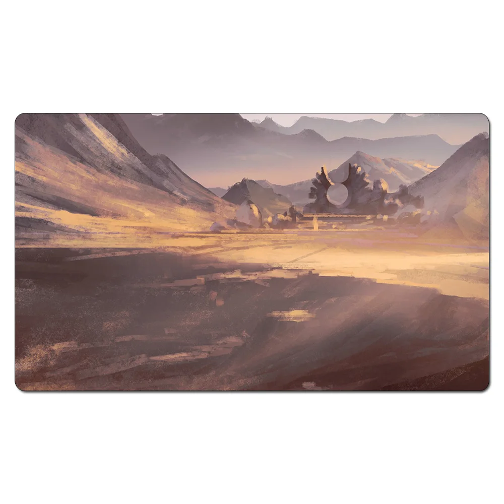 Светло-желтый Горный эскиз Magic Origins MtG Art игровой коврик настольные игры игровой коврик, пользовательский коврик с рисунком Настольный игровой коврик с бесплатной сумкой - Цвет: Светло-желтый