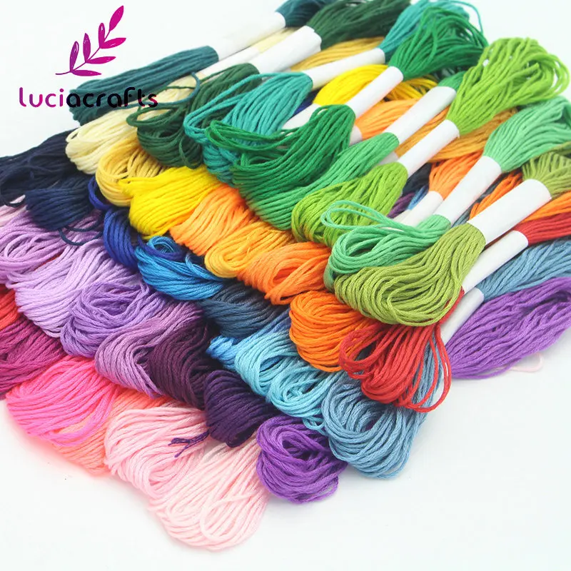 Lucia crafts 6 акций L: 7 м якорь вышивка крестиком хлопок вышивка нить шитье DIY аксессуары ручной работы 8 шт./лот W0103