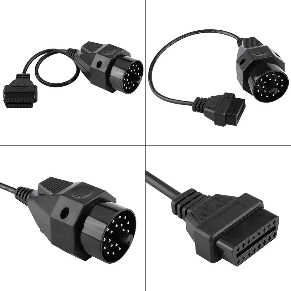 20 Pin к 16 OBD2 адаптер Соединительный кабель для сканера BMW E36 E38 E39 E46 E53 X5 Z3 Black