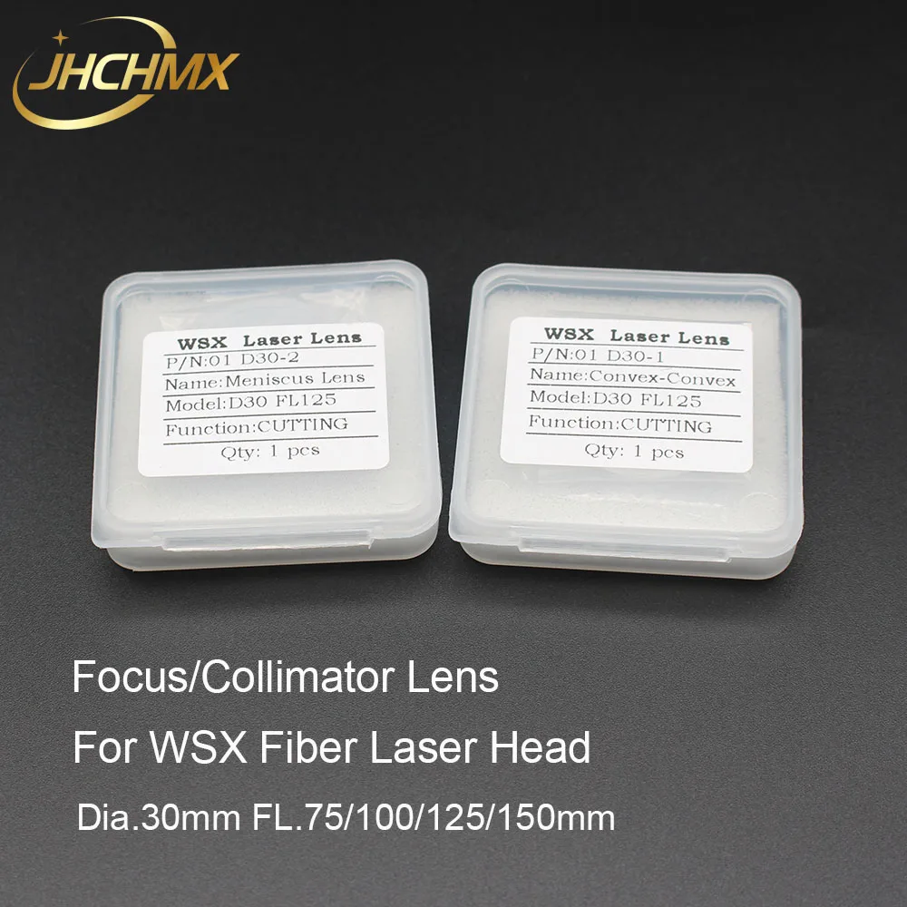JHCHMX WSX волоконный Лазерный коллиматор/Фокус объектив D30 F75/100/125/150 мм Кварцевый плавленый кремнезем для WSX волоконная лазерная головка агенты оптом