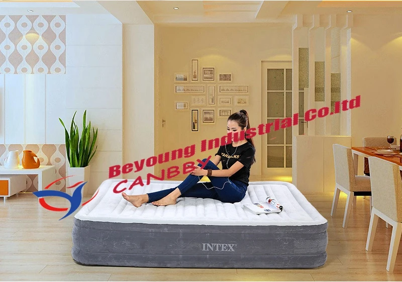 Intex комфорт плюшевые полноразмерные надувные кровати для взрослых, Dura-Beam надувная кровать, 1" высота