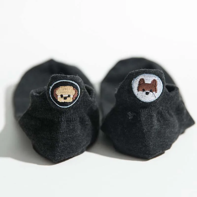11 5 пар/партия, женские носки с вышивкой Kawaii Happy Fashion, забавные Женские носочки, хлопковые летние яркие цвета - Цвет: 11