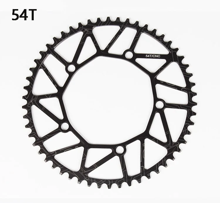 54T LP litepro Cogwheel левый и правый шатун Набор дорожный велосипед складной автомобиль модификация один диск 130 BCD части велосипеда включая ось - Цвет: 54T