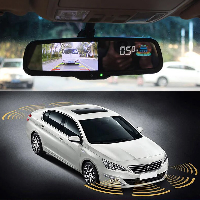 Автомобильный видеорегистратор FHD 1080P с 4 датчиками парковки|dvr detector|dash camcar dvr |