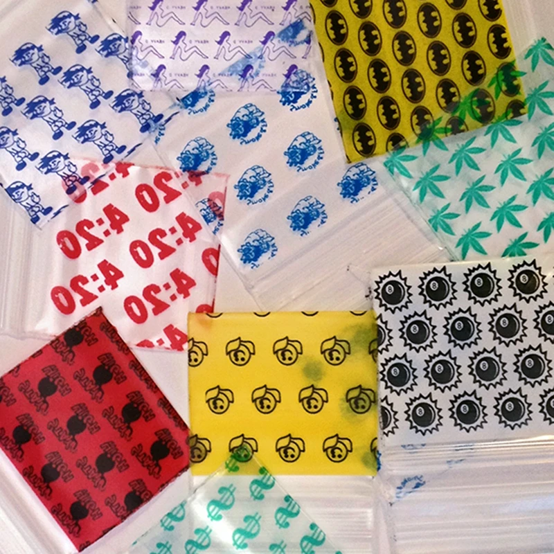 Маленький дизайн Ziplock bagsMix Jewlery пластиковые пакеты 2 упаковки с принтом Самоуплотняющиеся Сумки " x 2" сумки Ziploc