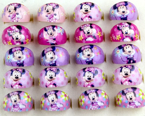 1 шт. милые смешанные резиновые кольца с милой анимацией для девочек детские