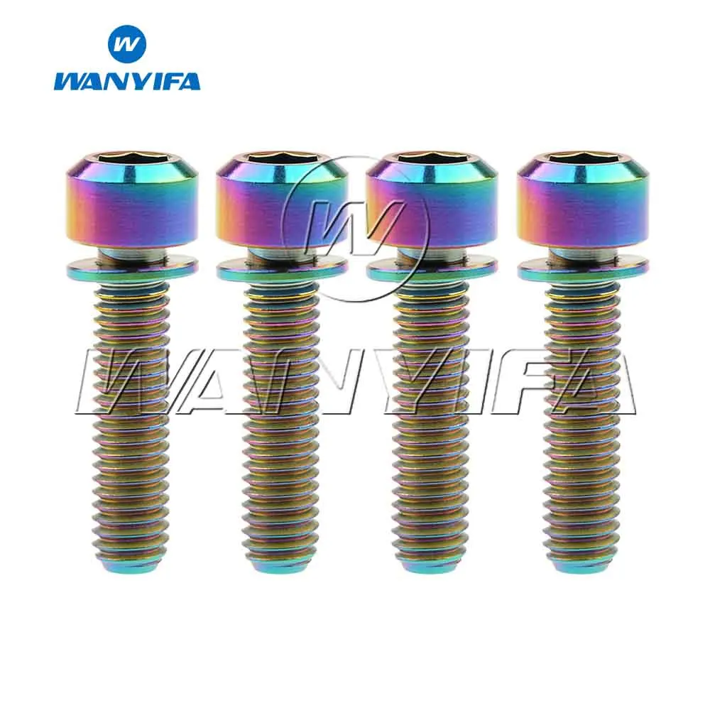 Титановый болт Wanyifa M6x16 18 20 25 35 мм Шестигранная головка с шайбами велосипедные