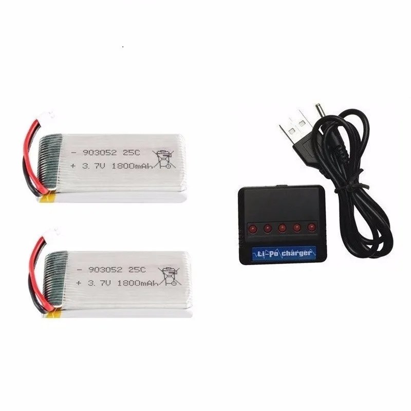 Белый 1800 мАч 3,7 в lipo Батарея Зарядное устройство для KY601S SYMA X5 X5S X5C X5SC X5SH X5SW M18 H5P HQ898 H11D H11C T64 T04 T05 F28 F29 T56 T57 - Цвет: Белый
