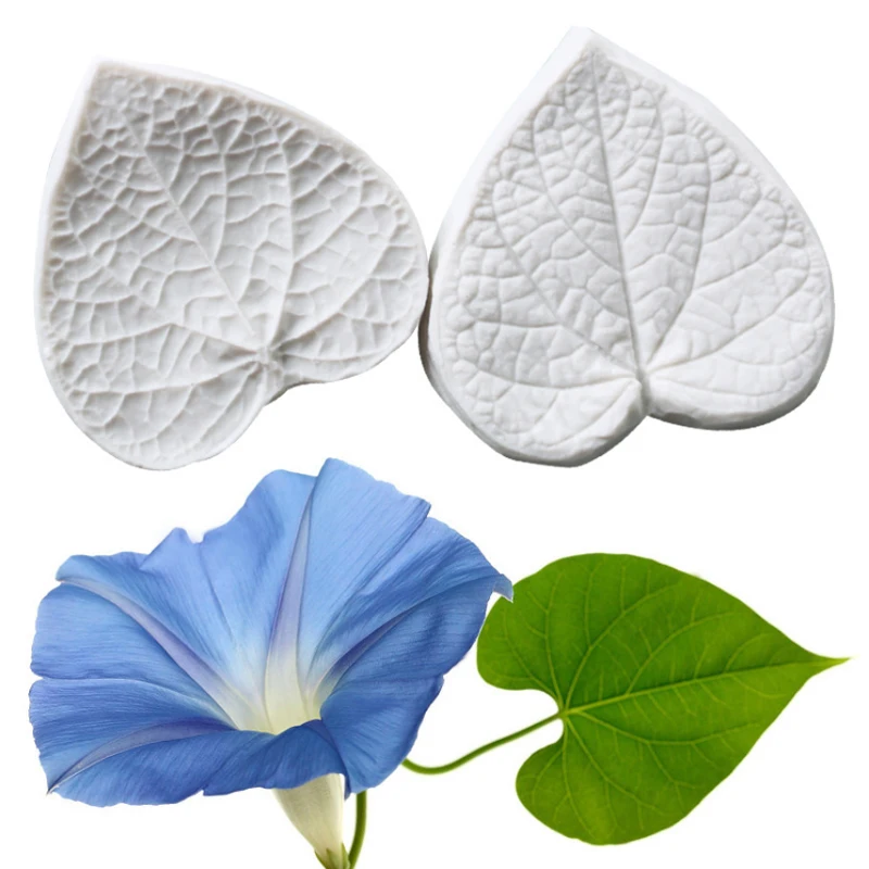 Morning Glory силиконовая форма в виде листьев помадной формы для украшения торта