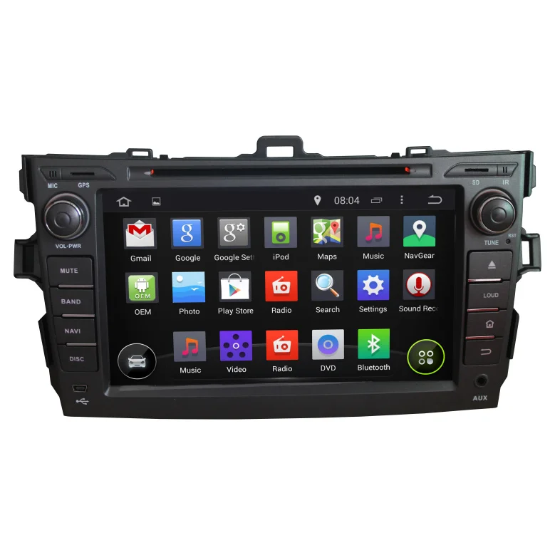 Android 4 buit in DVBT-MPEG ТВ автомобильный DVD плеер навигация GPS радио подходит для TOYOTA COROLLA