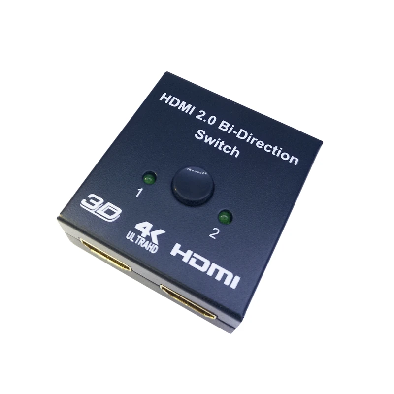 HDMI переключатель 2 порта Bi-direction ручной 2x1 1x2 концентратор-HDCP Passthrough Sup порты
