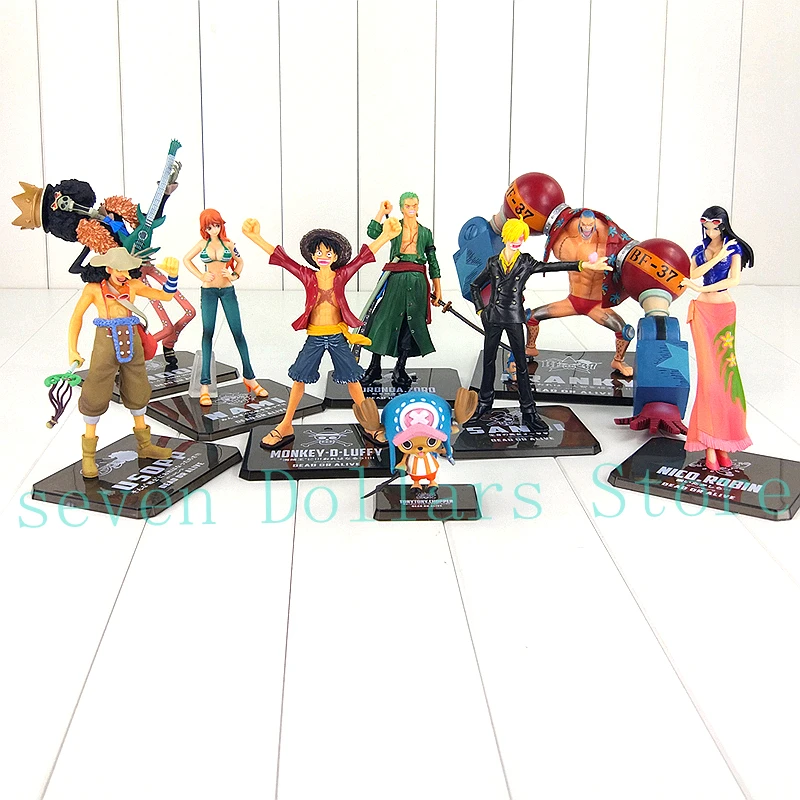 Фигурные игрушки Luffy Nami Robin Chopper Zoro Sanji Brook Usopp Franky Коллекционная модель нового мира