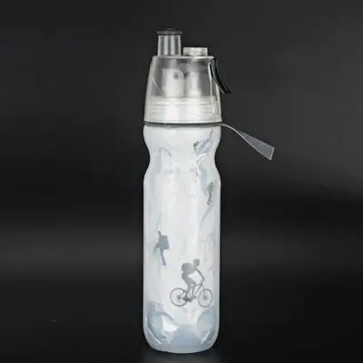 C4-Mountaineer-White BAISPO 500 мл бутылки для воды двойной слой льда холодной портативный чайник Спорт Открытый питьевой чайник изолированный туман спрей бутылка для воды - Цвет: C4-Mountaineer-White