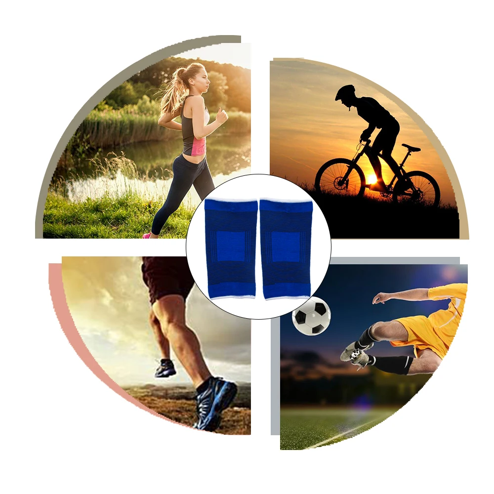 Эластичные повязки синие наколенники поддерживающие для ног артрит травма