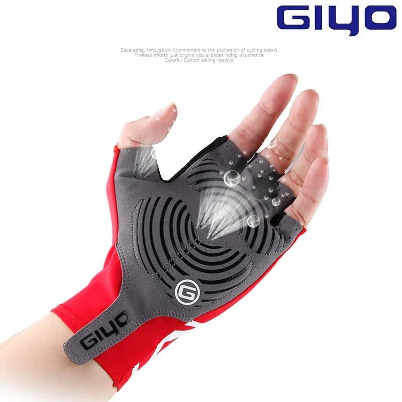 Giyo Breaking Wind Half Finger Cycling Gloves - Anti-slip Bicycle Mittens for Racing Road Bike - MTB Biciclet Guantes Ciclismo image 3