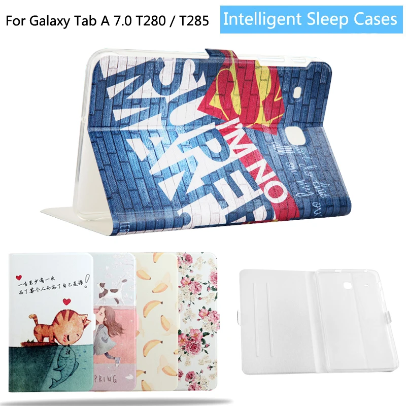 Вращающийся на 360 градусов pu кожаный чехол smart cover для samsung Galaxy Tab A A6 7,0 T280 T285 SM-T280 SM-T285 чехол для планшета s