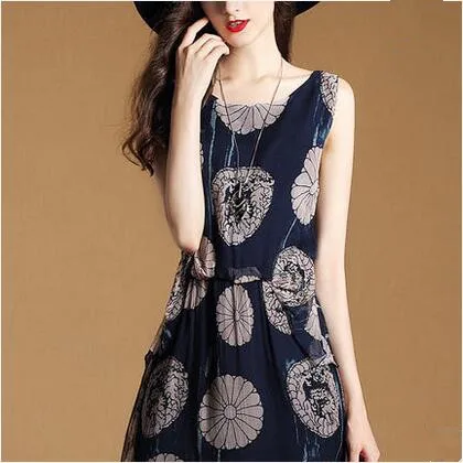 Новый Для женщин Повседневное baisc летние с цветочным принтом праздничное платье