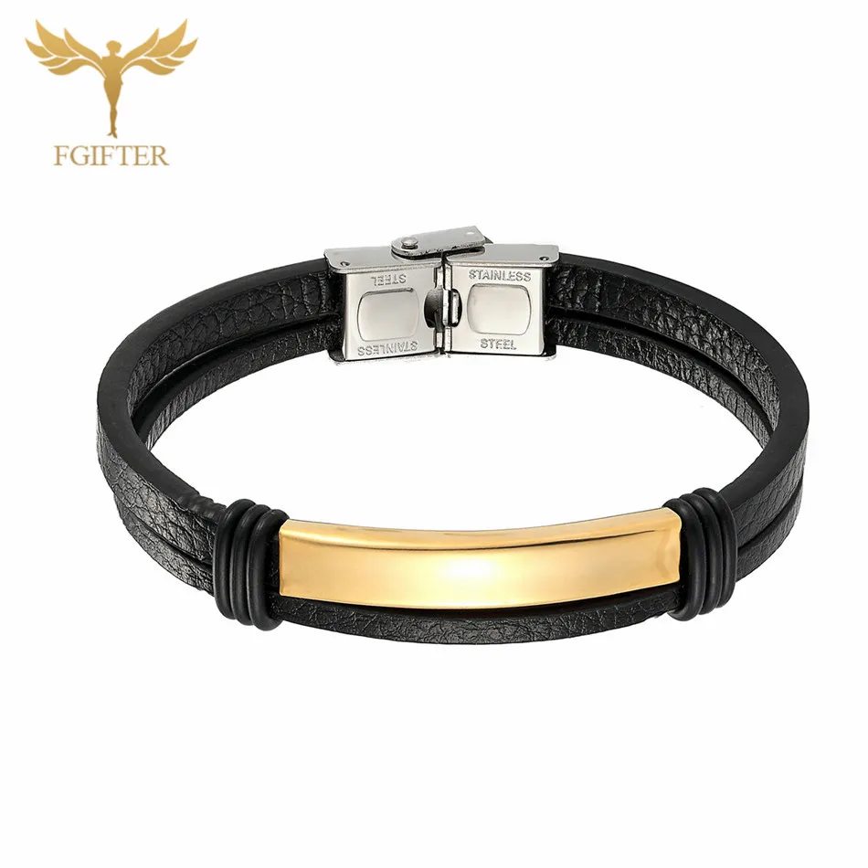 Man Bracelet Трендовые мужские кожаные браслеты, мужские аксессуары, ювелирный черный кожаный браслет, мужские браслеты на руку - Окраска металла: Man Bracelet