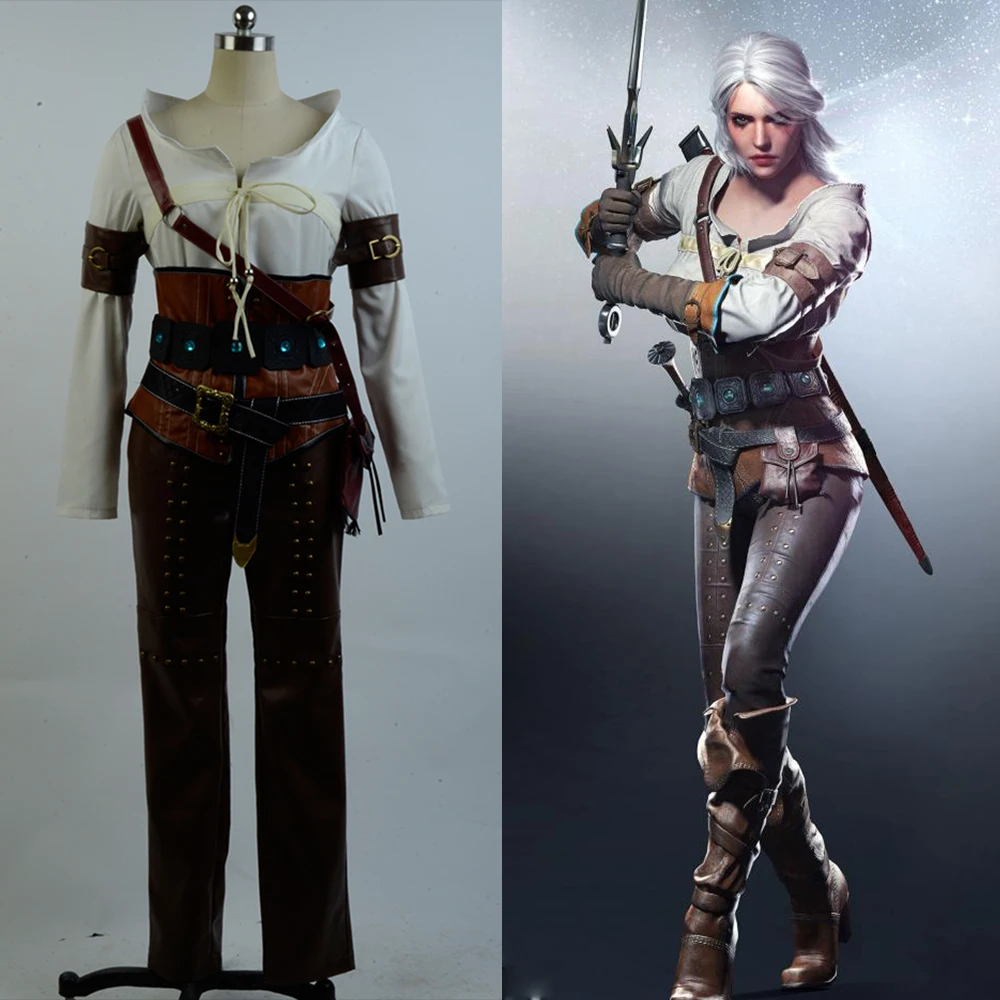 

Cosplay Costume Ciri Cirilla Fiona Elen Cosplay Costume Full Set Outfit Halloween Carnival Full Set