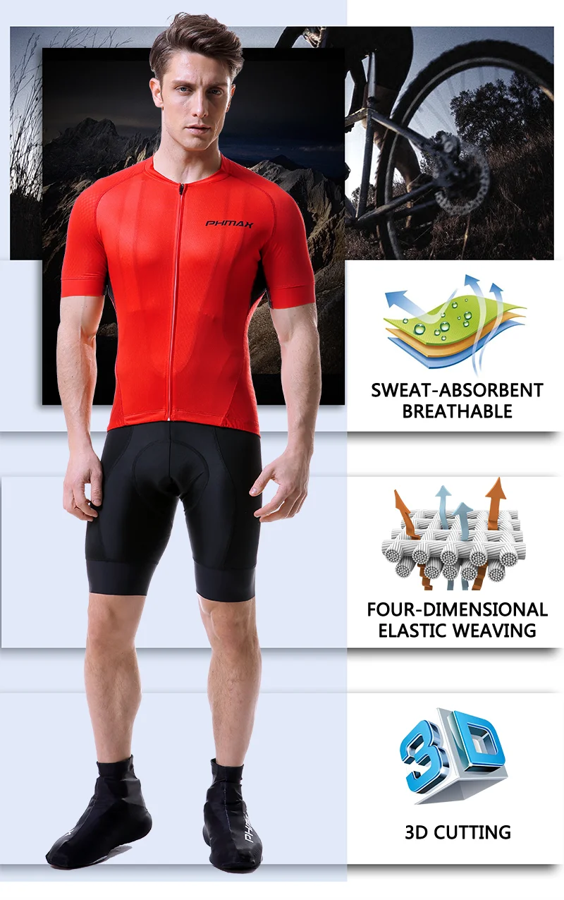 PHMAX Pro одежда для велоспорта, одежда для горного велосипеда, Майо, Ropa Ciclista, Спортивная Мужская одежда для велоспорта, комплект из майки для велоспорта