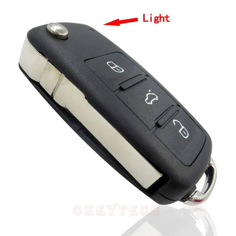 3 кнопки складной Автомобильный ключ Switchblade ключ флип ключ оболочка для VW polo passat b5 Tiguan Golf VOLKSWAGEN Seat Skoda авто ключ пустой
