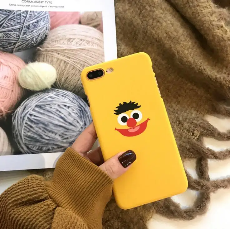 For iphone 7 8 X 6 Case S 6s XR XS Max Plus Cover Hard Cartoon Sesame Dtreet ELMO |