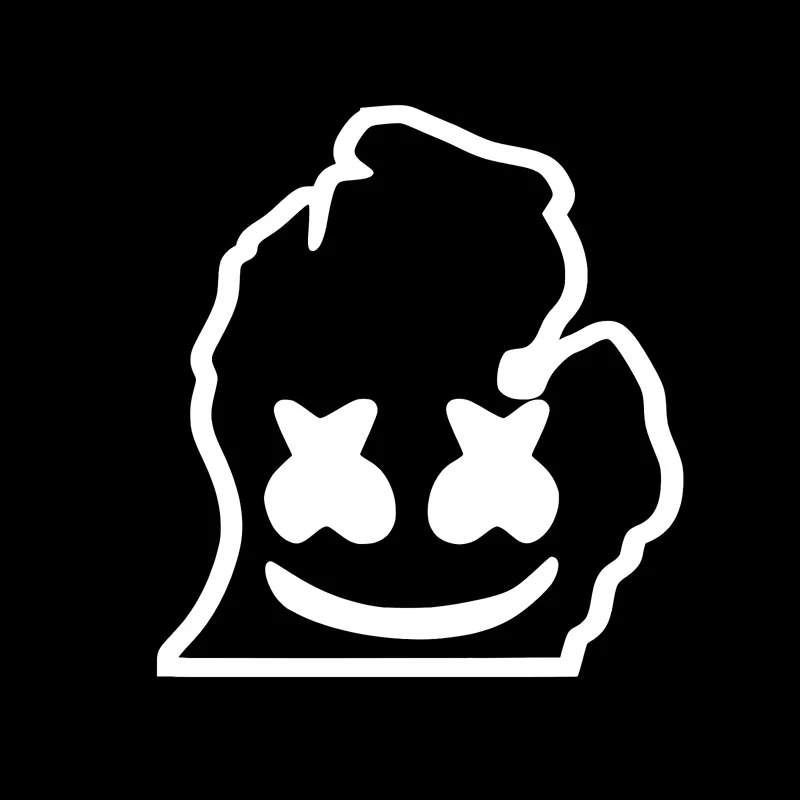 YJZT 12.1CM*13.2CM Personality Fun Face Vinyl Decal Car Sticker Black/Silver C3-0373 | Автомобили и мотоциклы