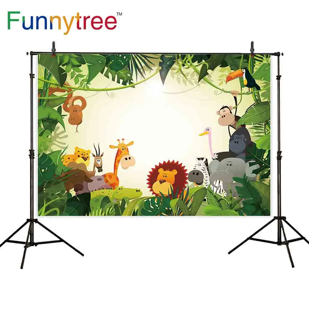 Funnytree сафари фоны для фотографий в день рождения фон джунгли с героями