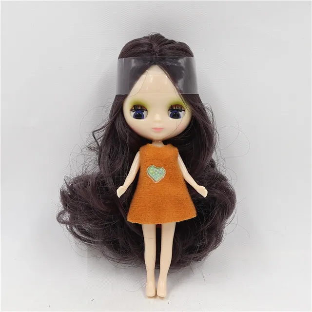 H Фабрика blyth мини-кукла 10 см BJD нормальная кукла тела, случайное платье - Цвет: H